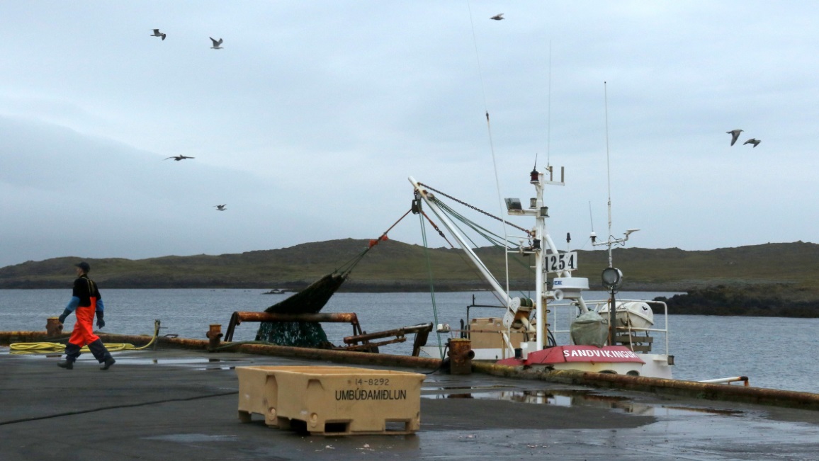 Fishing boat unloading