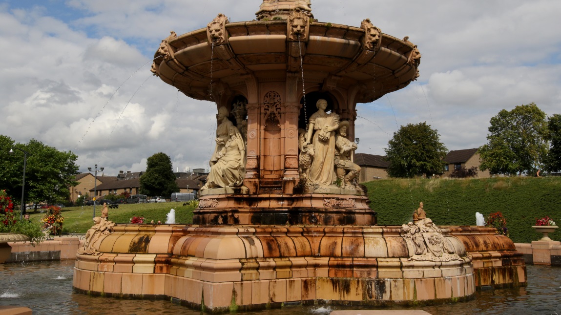 Closer view of Doulton Fountain