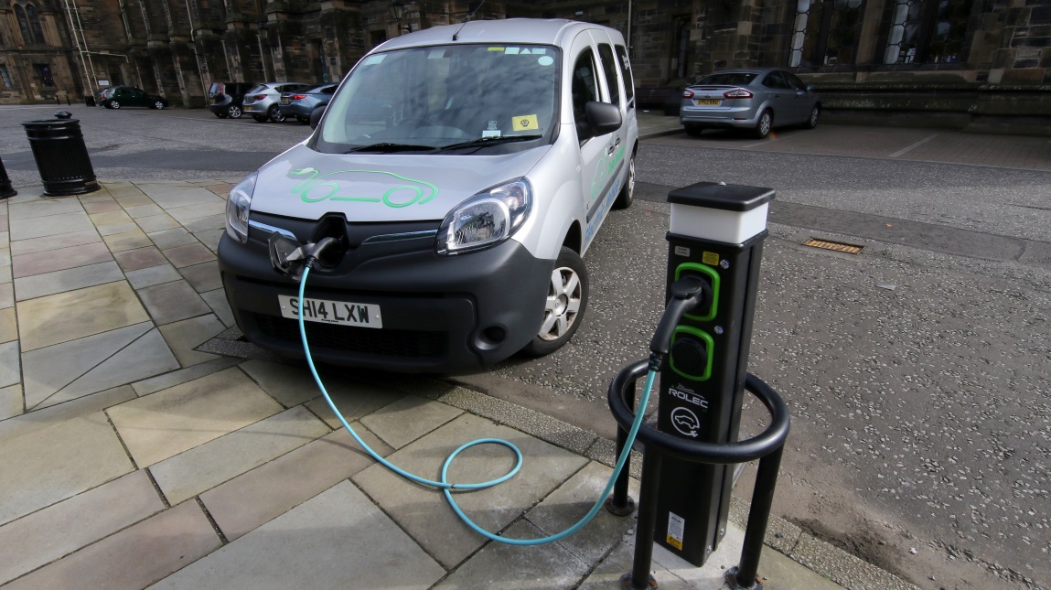 Electric car charging station