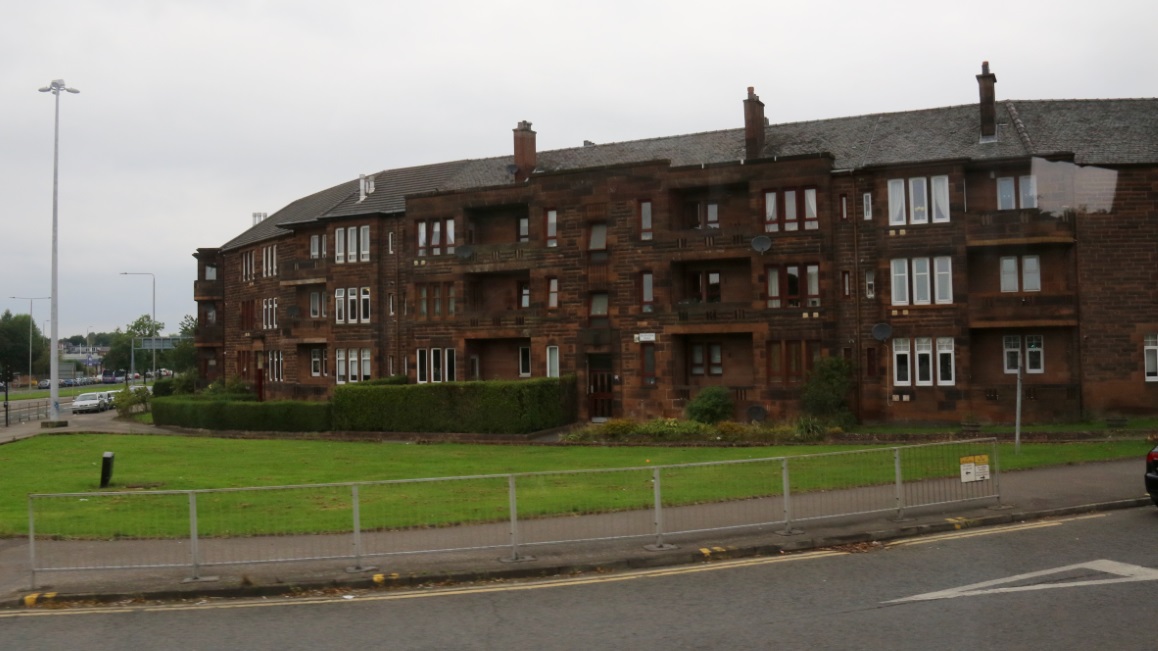 Attractive housing on Bearsden Road