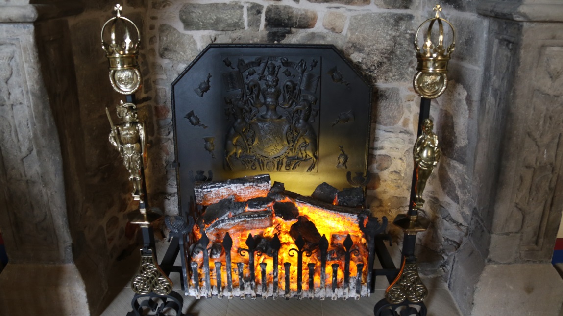 Fireplace with electrical fire