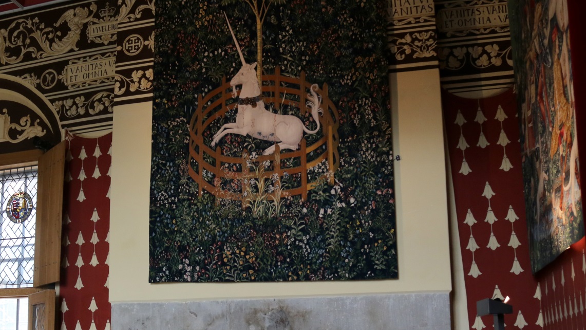 The unicorn is in captivity tapestry