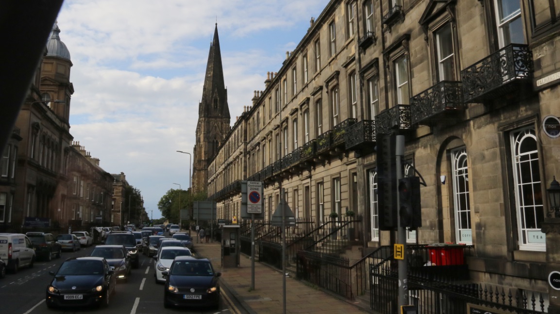 Looking up Palmerston Place