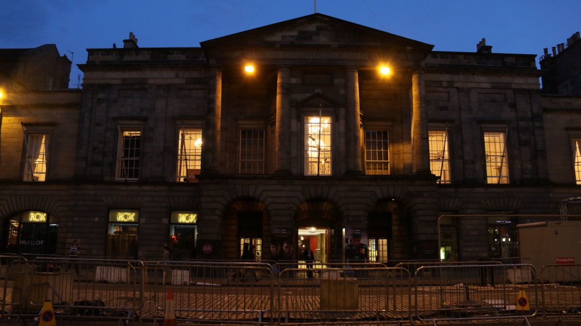 Assembly Rooms theater in the evening