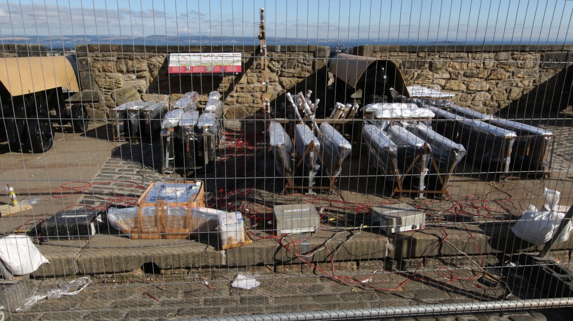 Preparing for tonight's fireworks