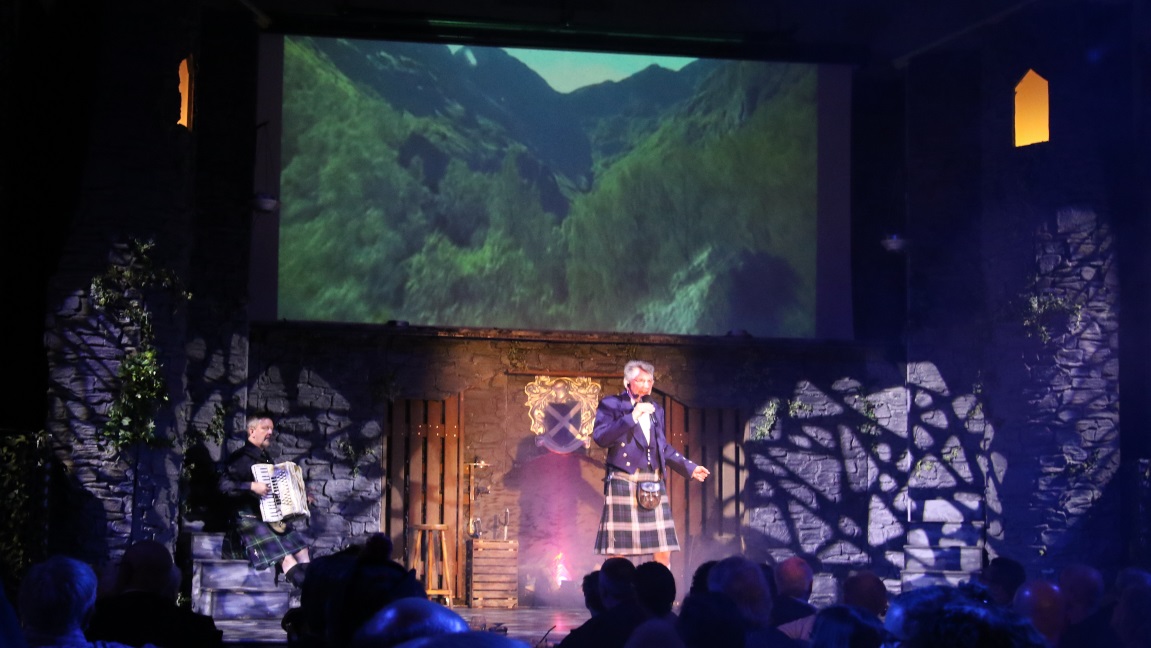 Vocalist with the accordian player