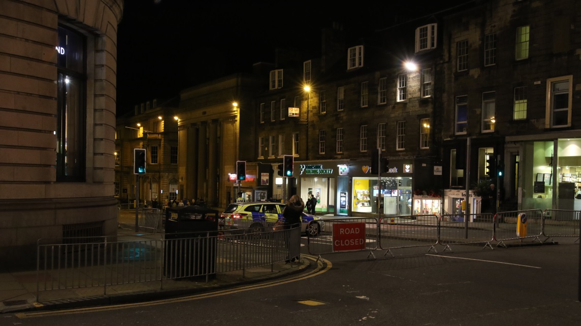 Roads were closed off