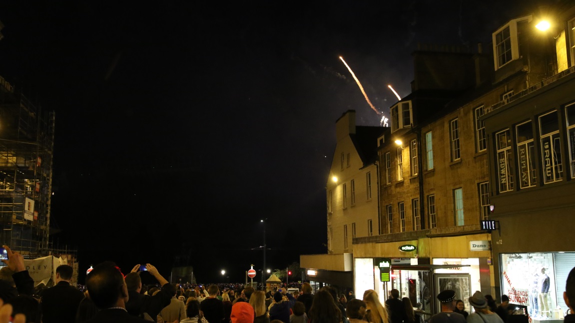 Fireworks off Edinburgh Castle