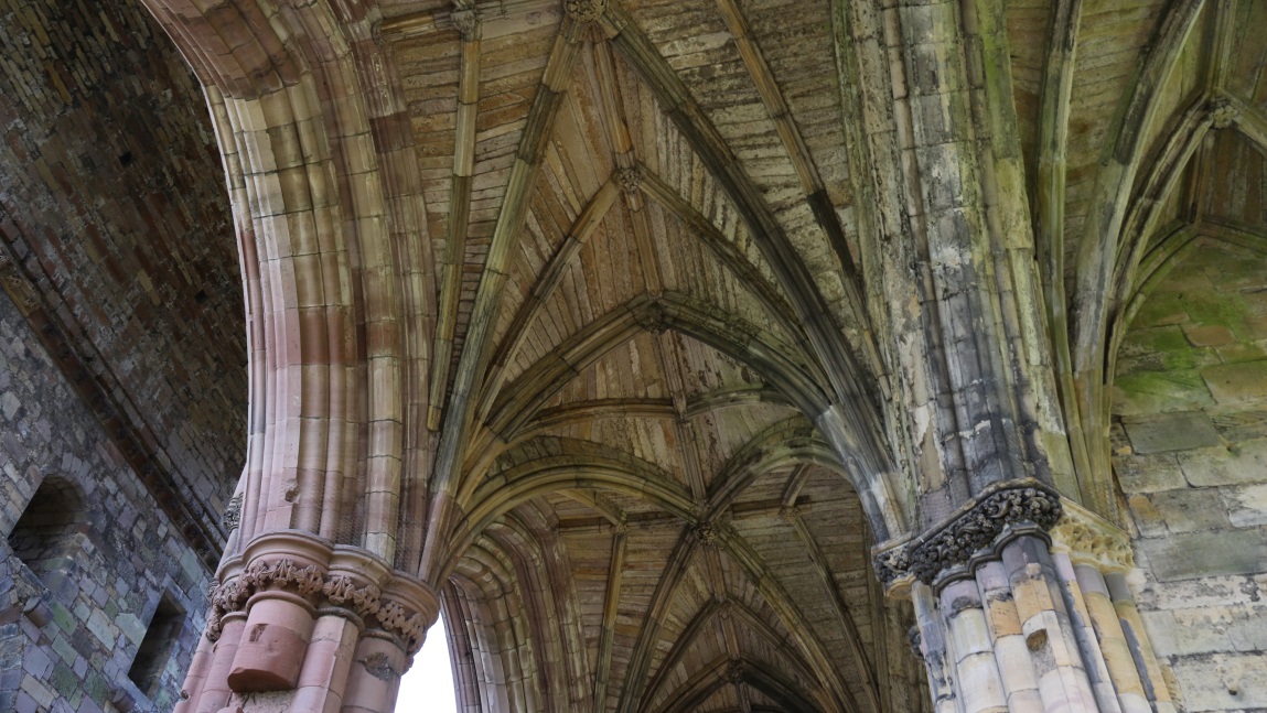 Ceiling of Melrose Abbey remains
