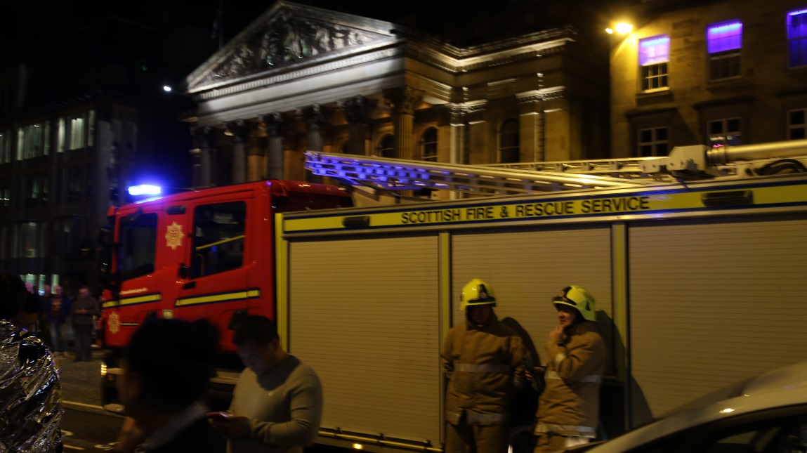 Firemen looking unconcerned