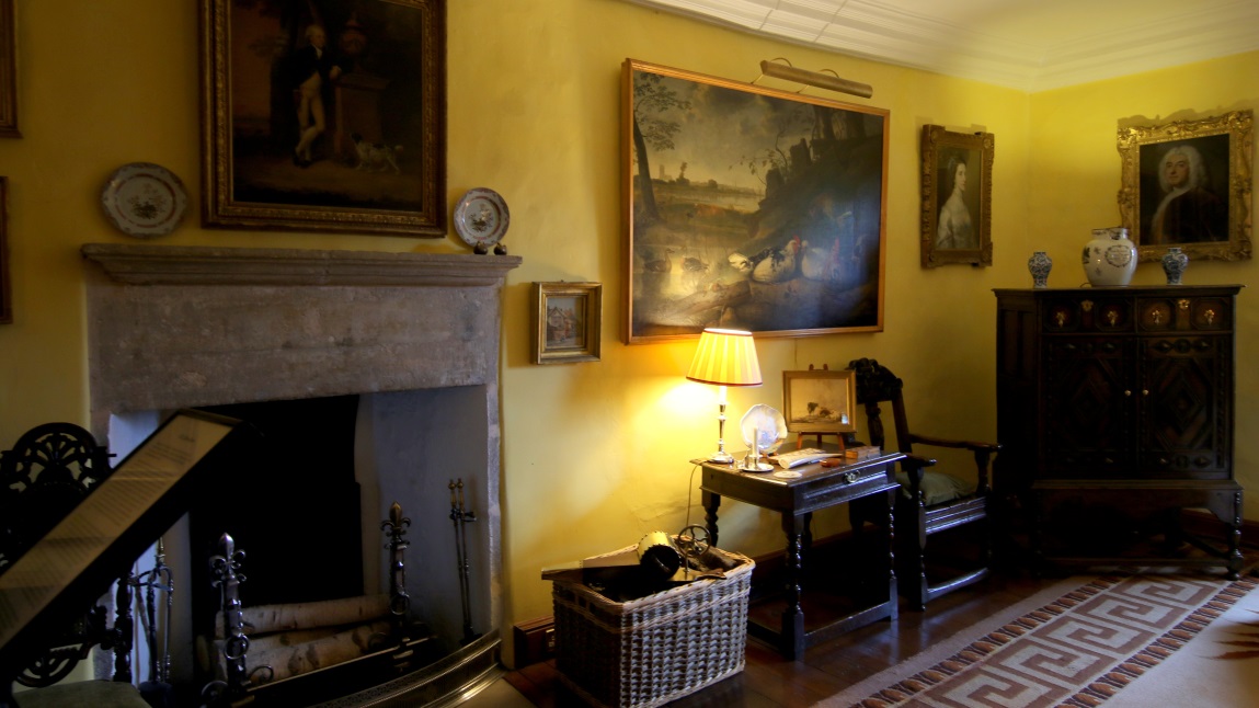 Fireplace and furniture