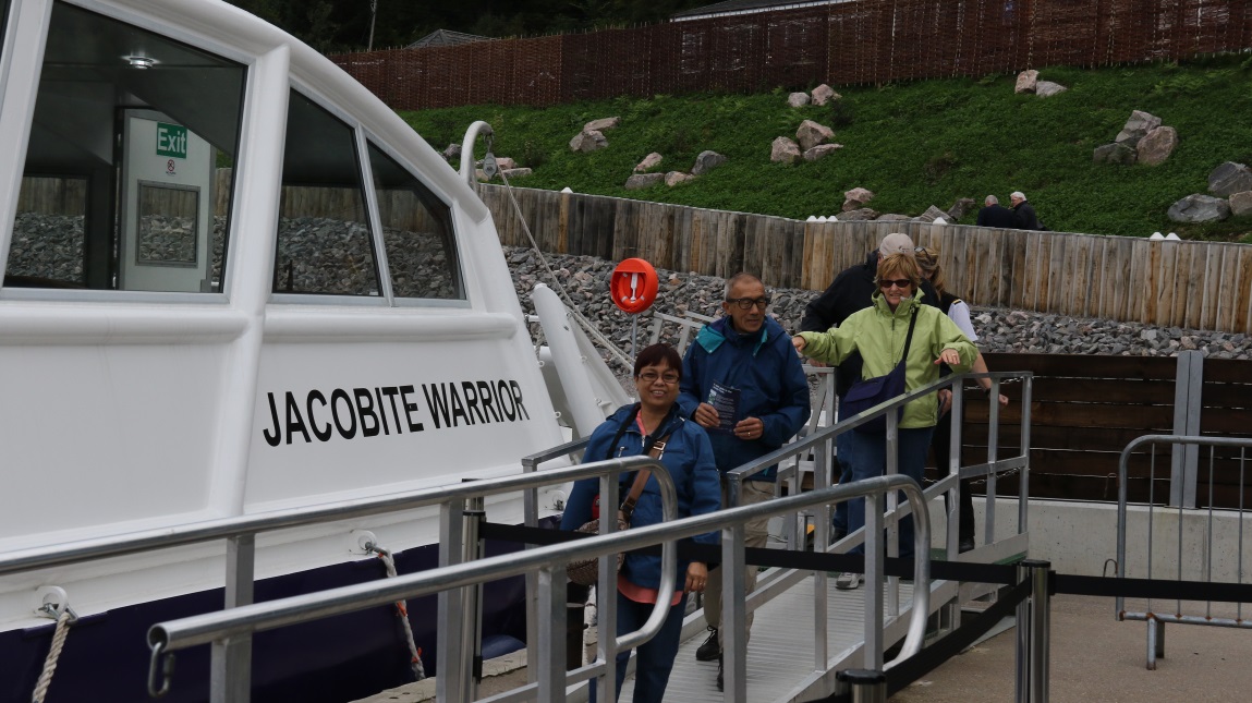 Disembarking the boat
