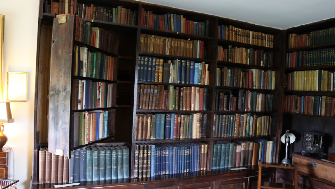 Library with a hidden panel