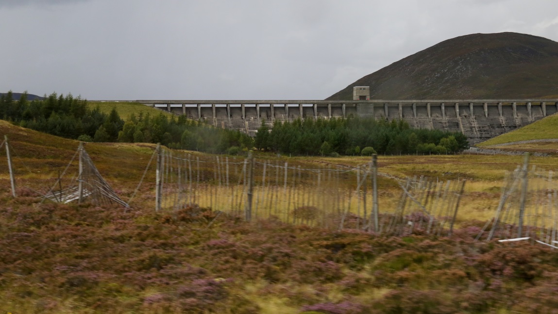 Below the Glascarnoch Dam