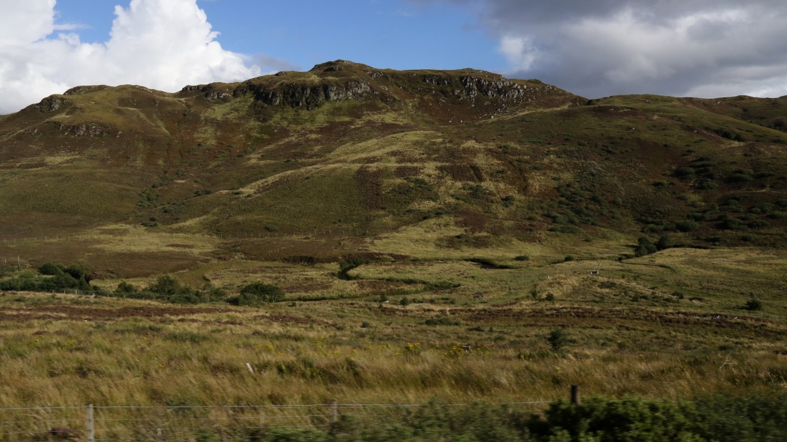 Colorful hills along Route A890