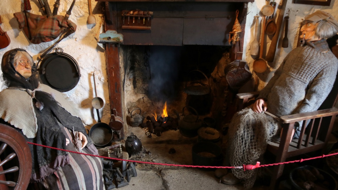 Burning locally harvested peat