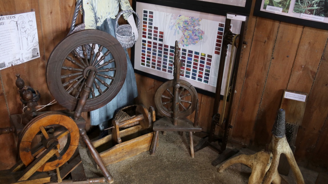 Assorted spinning wheels