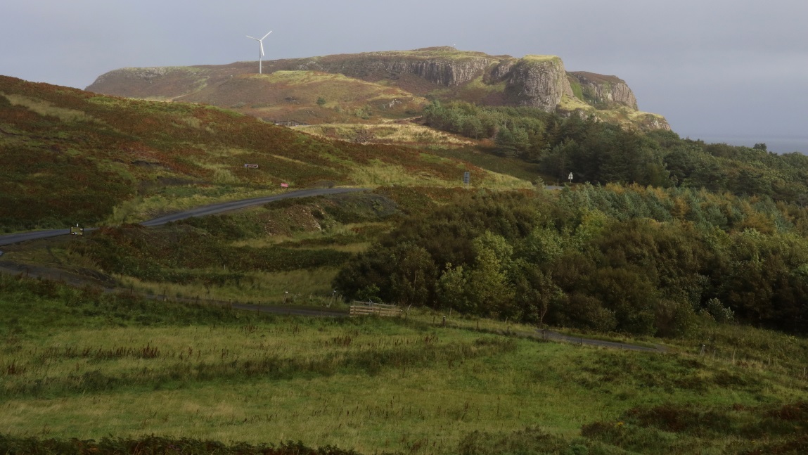 Hills with a windmill