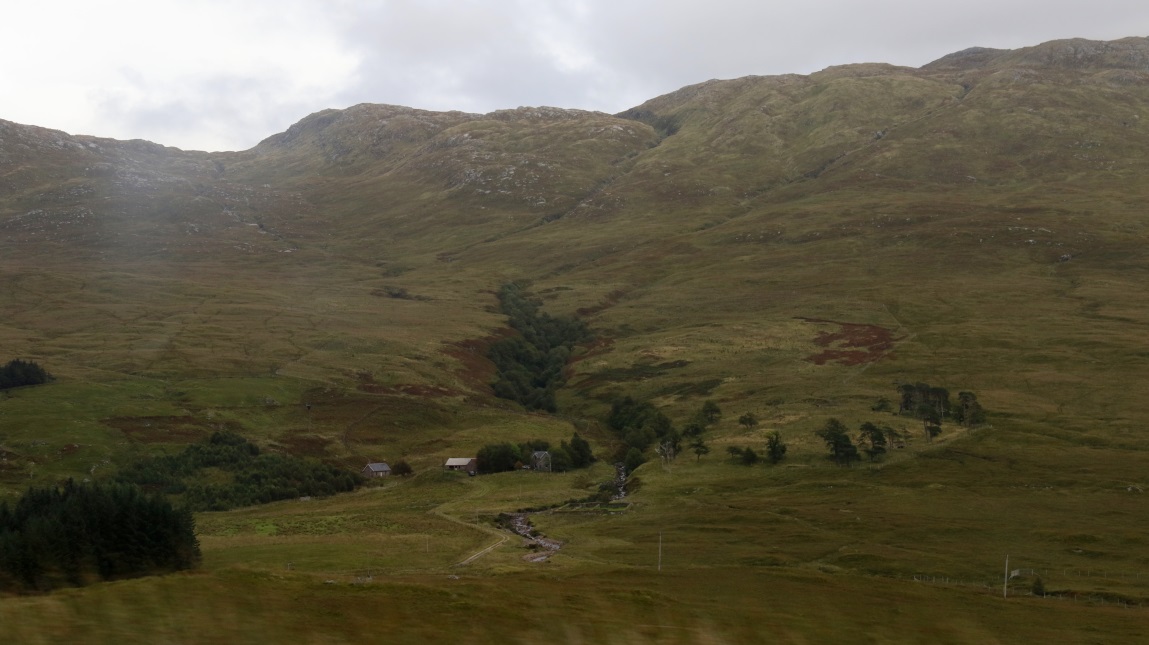 Hilly terrain in Clounlaid