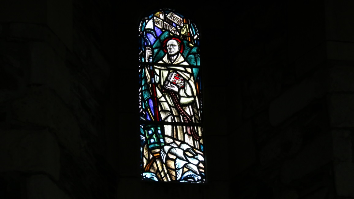 Stained glass in the Iona Abbey