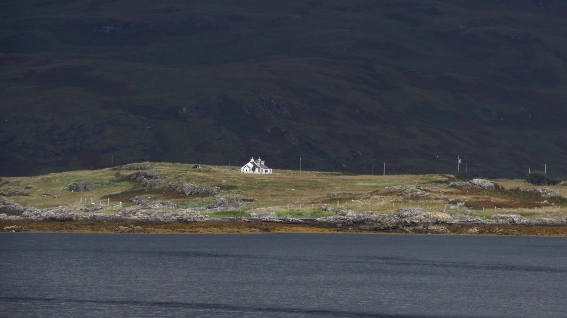 House on a small peninsula