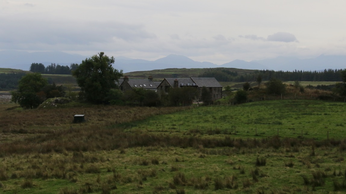 Outbuildings along the driveway