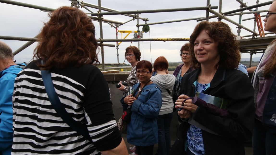 Assembling at the top of the castle