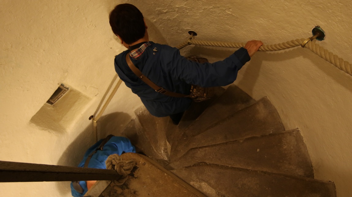 Narrow spiral staircases