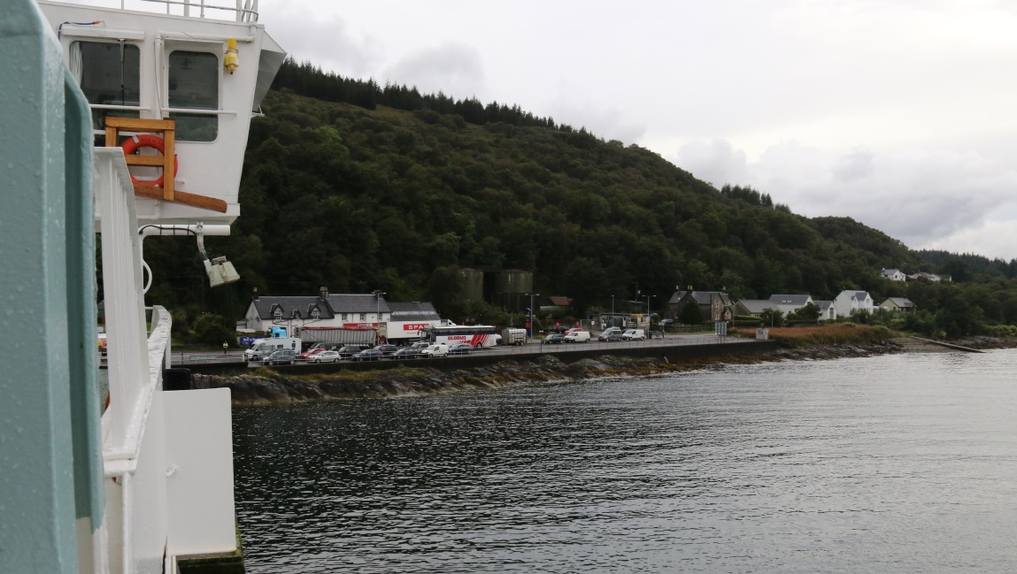 Vehicles waiting to load