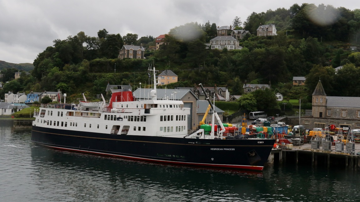 Hebridean Princess is docked