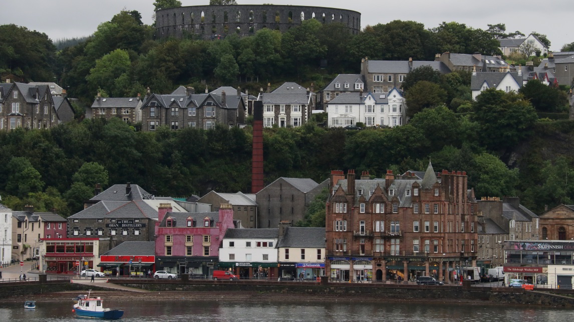 Above the Oban Distillery