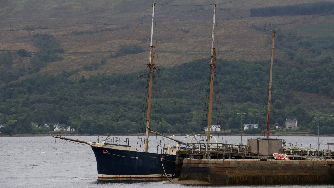 Three masted sailboat