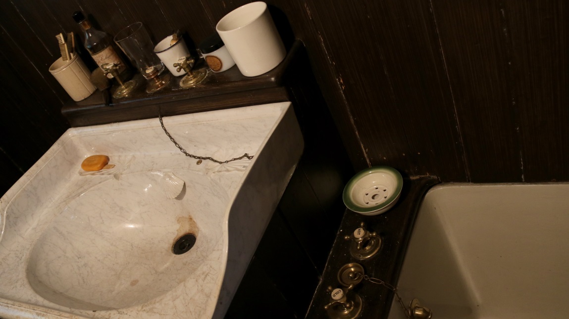 Sink with shaving implements