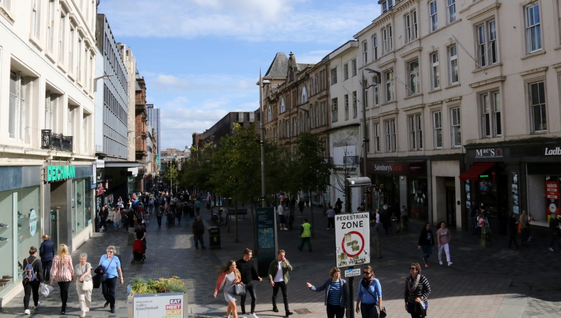 Pedestrian only section of Sauchiehall Street