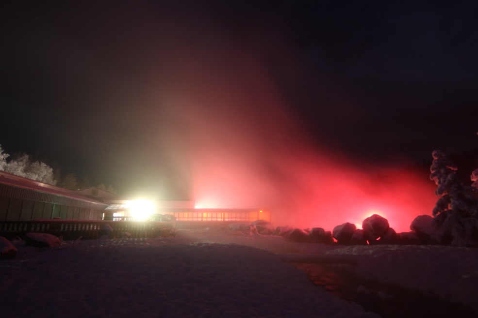 Steam rising