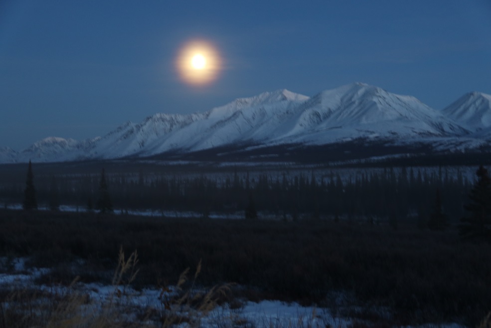 Moonrise in Broad Pass