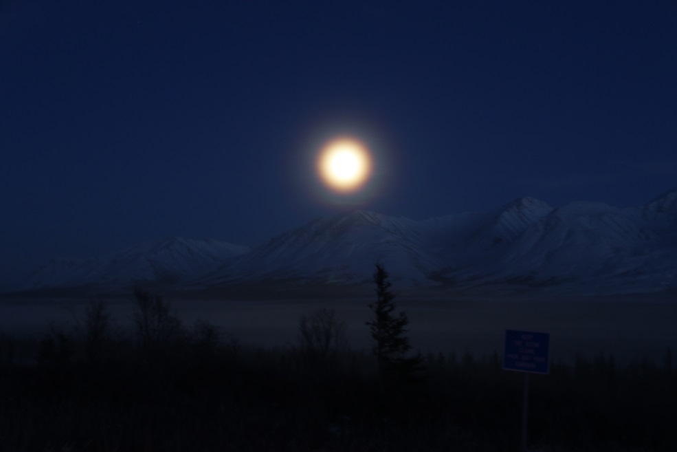 Fog in the valley below