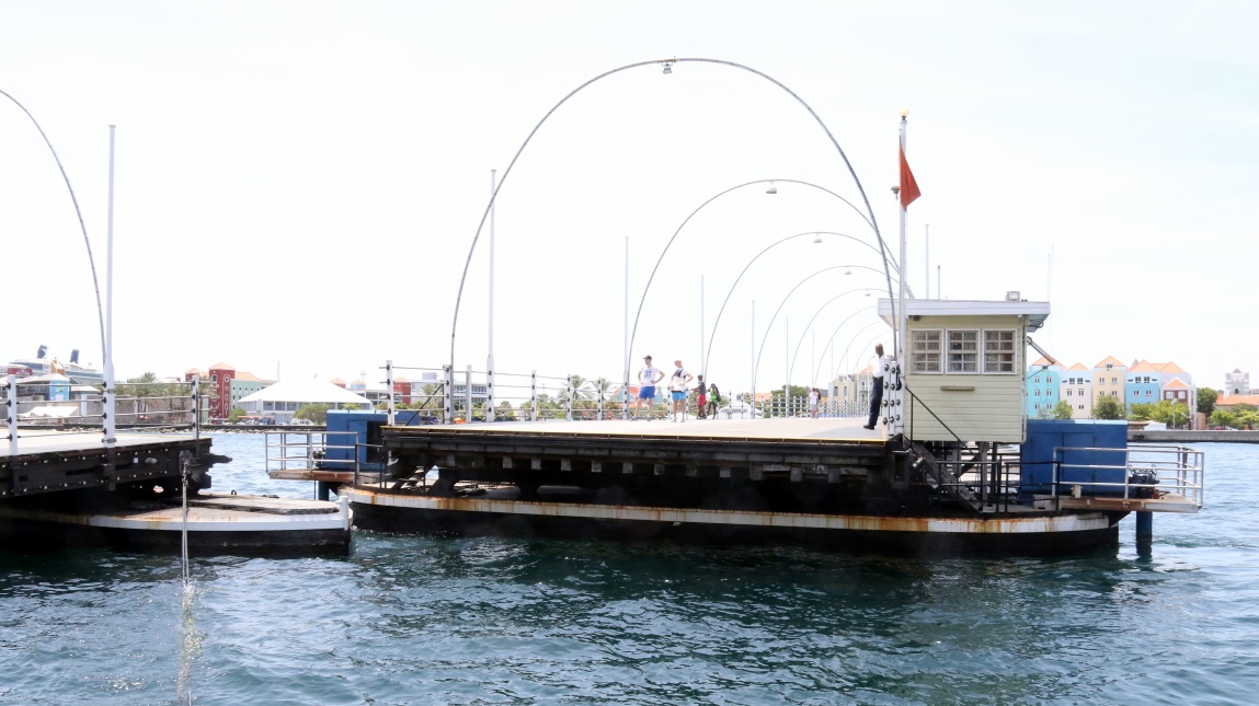 The swinging bridge opened