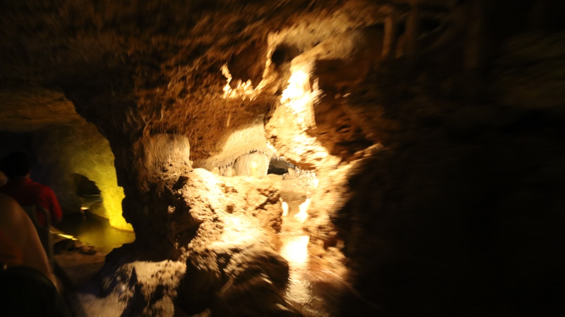 Continuing deeper into the cave