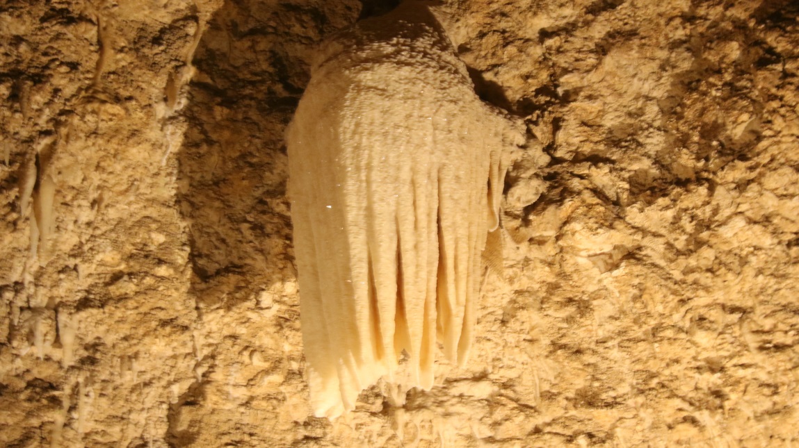 Close up view of the chandelier
