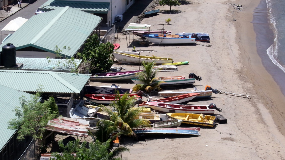 Colorful boats on the beach