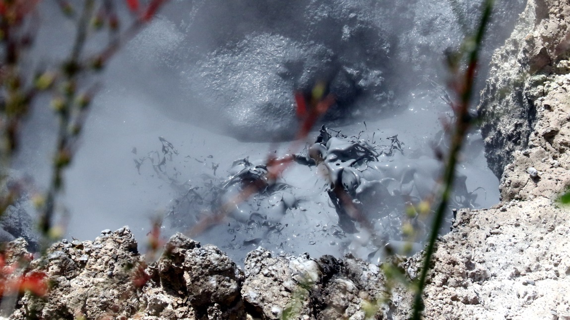 Closer view of some boiling mud