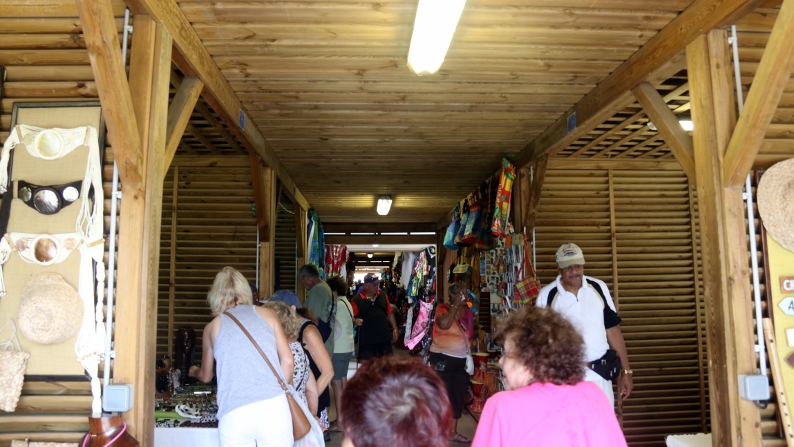 Inside the souvenir shops