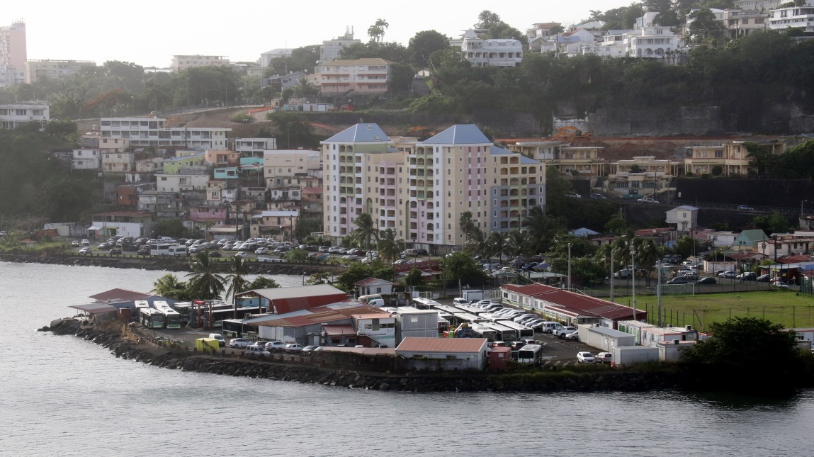Shopping area on this little triangle of land