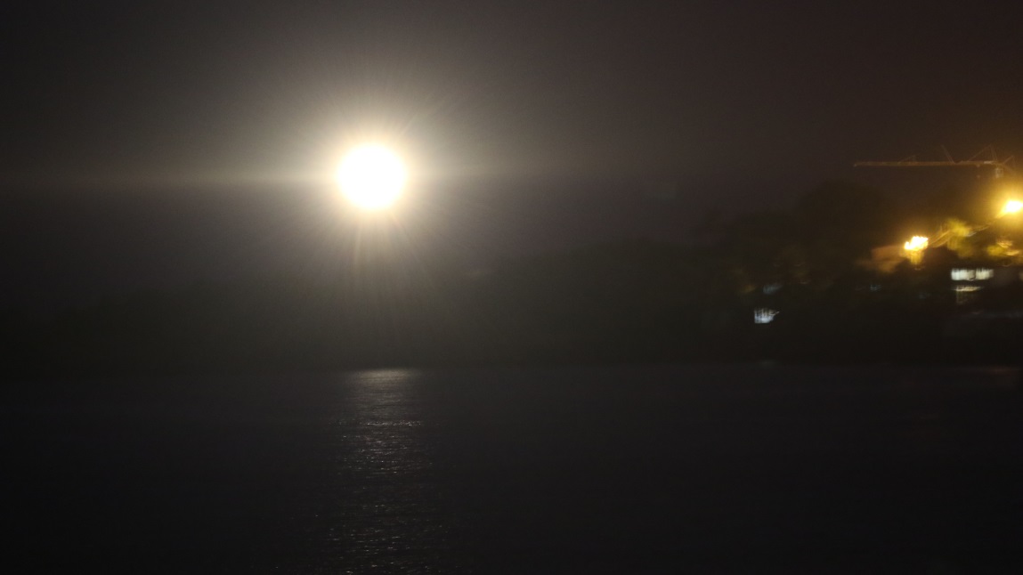 Pointe de Negres lighthouse at night