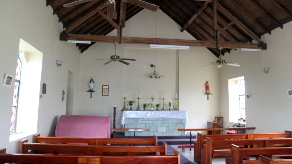 Inside the St. Barnabas church