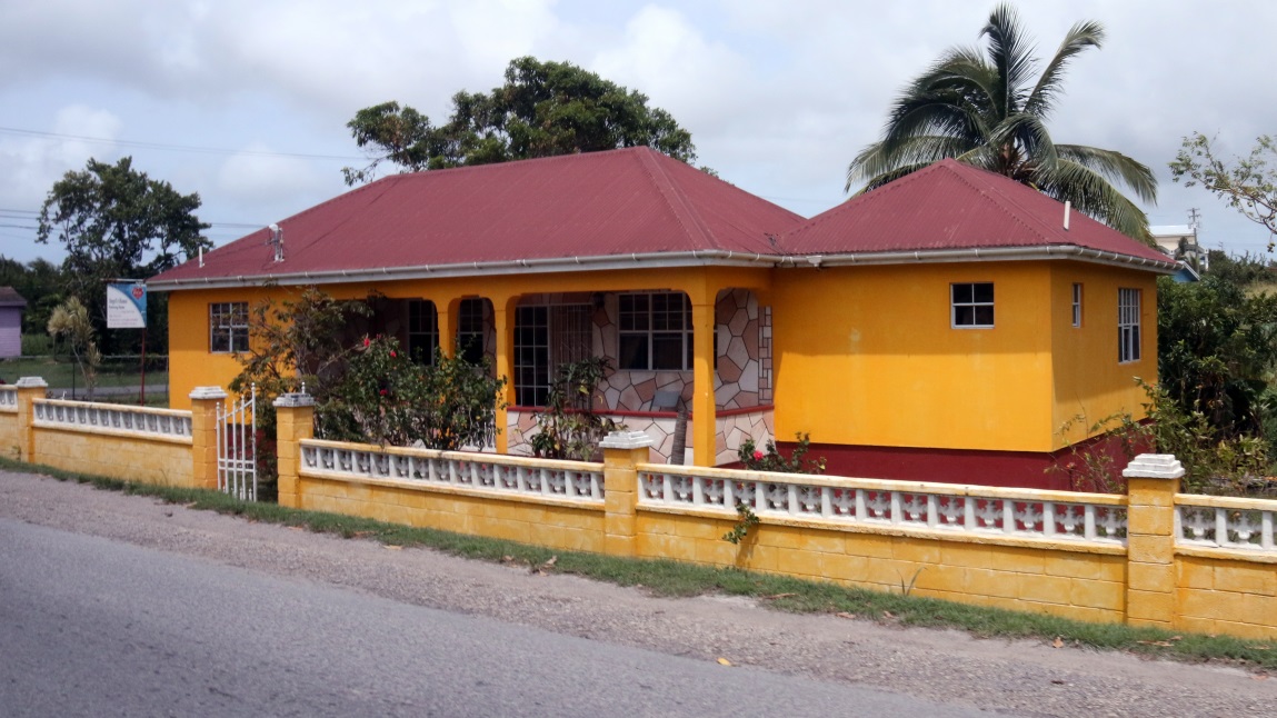 Well built orange house