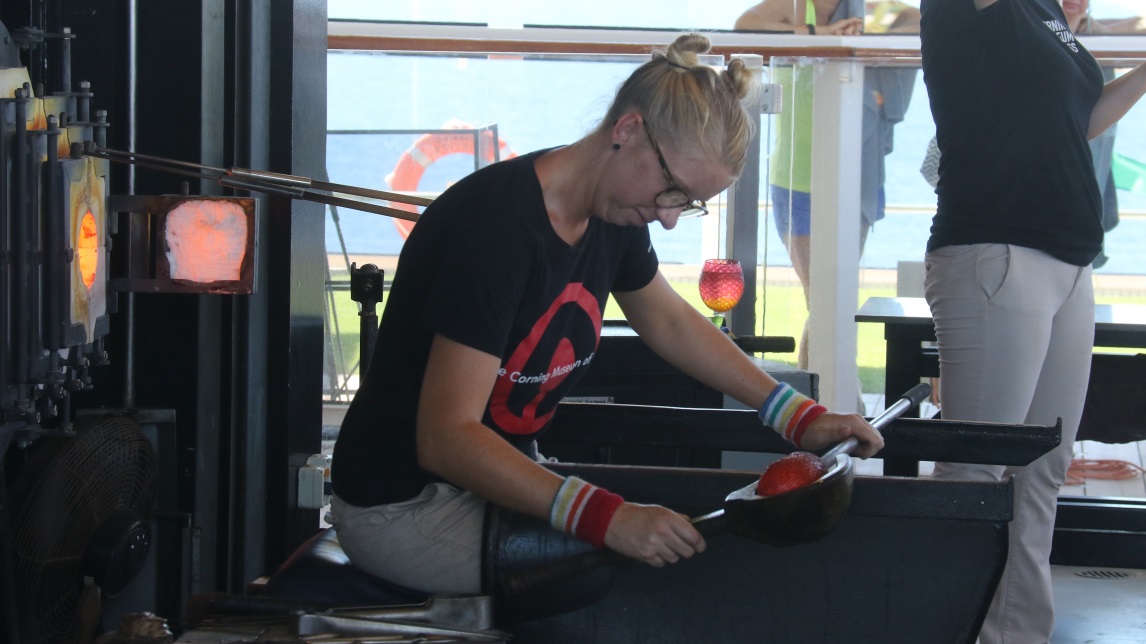 Glass blowing demonstration