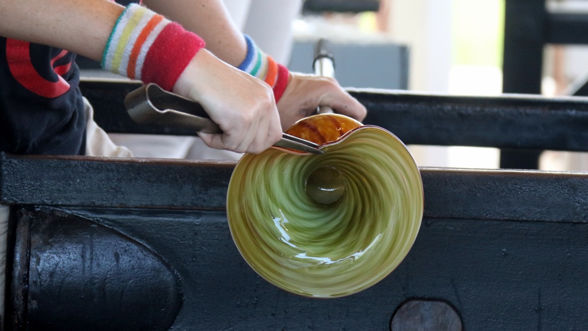 Glass blowing demonstration