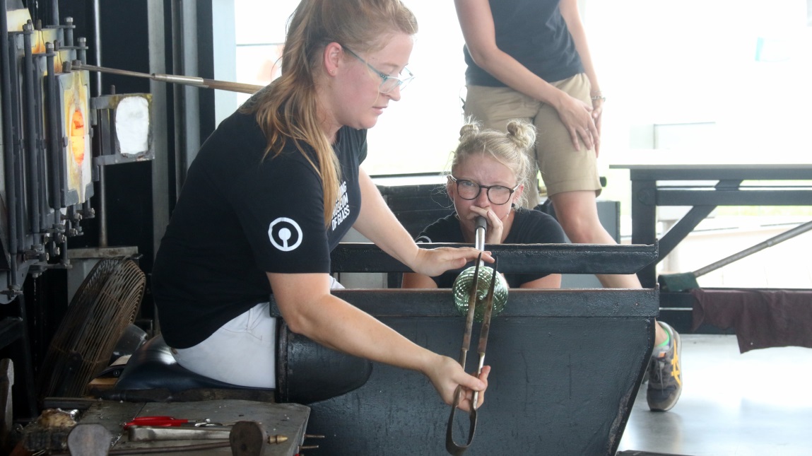 More glass blowing